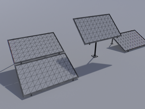 Old and Rusty Solar panel pack 3Dモデル