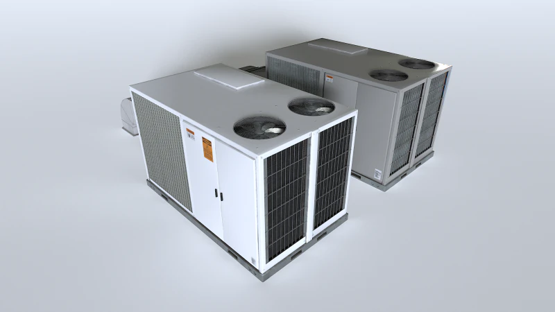 Rooftop AC hvac unit 3D Model .c4d .max .obj .3ds .fbx .stl .blend