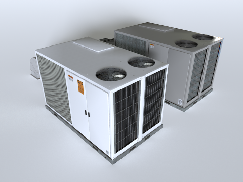 Rooftop AC hvac unit 3D 모델