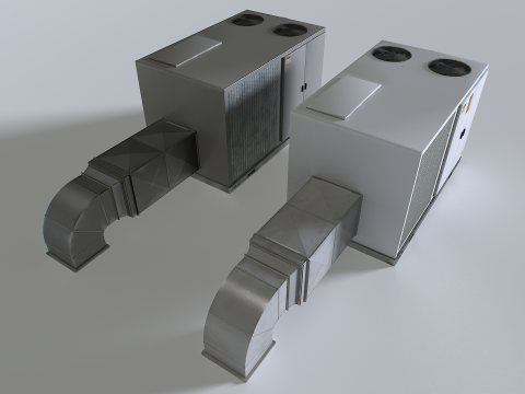 Rooftop AC hvac unit 3D-Modell