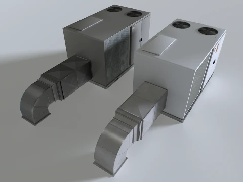 Rooftop AC hvac unit 3D Model