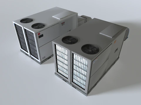 Rooftop AC hvac unit 3D Model
