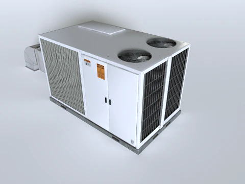 Rooftop AC hvac unit 3D Model
