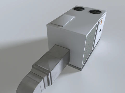 Rooftop AC hvac unit 3D Model