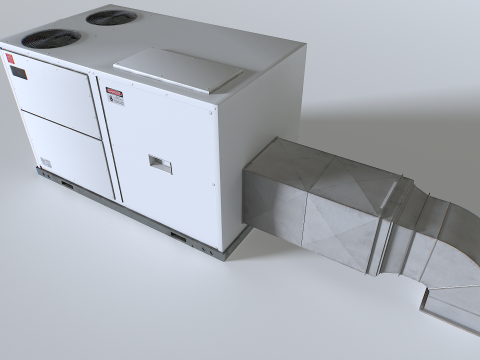 Rooftop AC hvac unit 3D-Modell