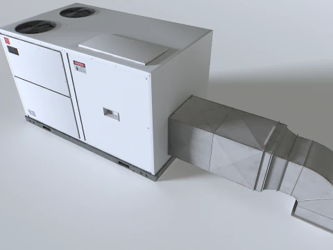 Rooftop AC hvac unit 3D Model