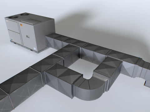 Rooftop AC hvac unit 3D-Modell
