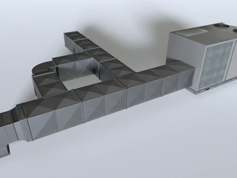 Rooftop AC hvac unit 3D Model