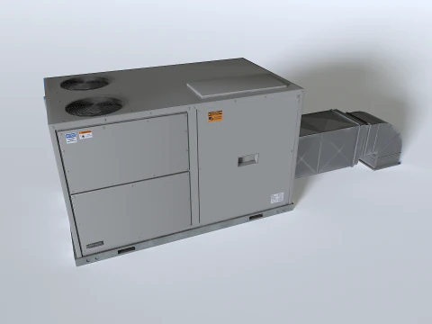 Rooftop AC hvac unit 3D Model