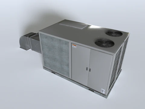 Rooftop AC hvac unit 3D Model
