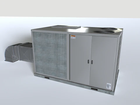 Rooftop AC hvac unit 3D Model