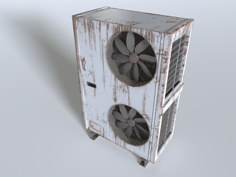Rusty Rooftop AC hvac unit 2 Modèle 3D