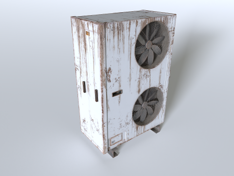 Rusty Rooftop AC hvac unit 2 Modèle 3D