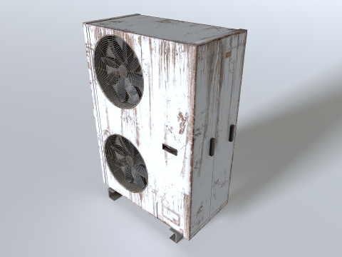 Rusty Rooftop AC hvac unit 2 Modèle 3D