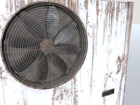 Rusty Rooftop AC hvac unit 2 Modèle 3D