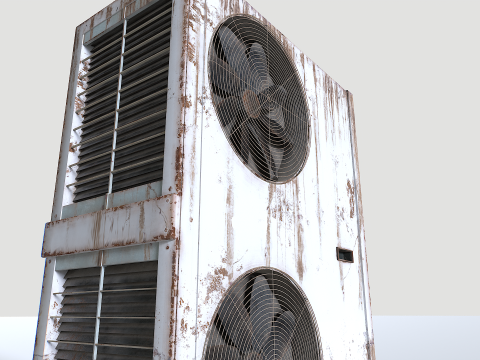 Rusty Rooftop AC hvac unit 2 Modèle 3D
