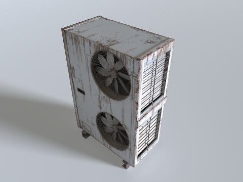 Rusty Rooftop AC hvac unit 2 Modèle 3D