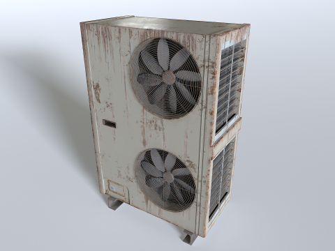 Rusty Rooftop AC hvac unit 2 Modèle 3D