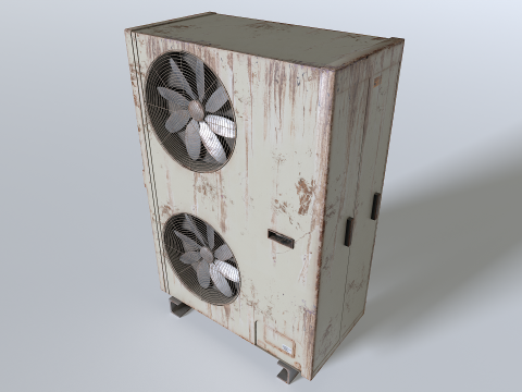 Rusty Rooftop AC hvac unit 2 Modèle 3D