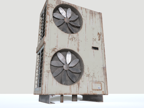 Rusty Rooftop AC hvac unit 2 Modèle 3D