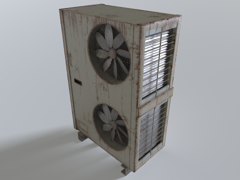 Rusty Rooftop AC hvac unit 2 Modèle 3D