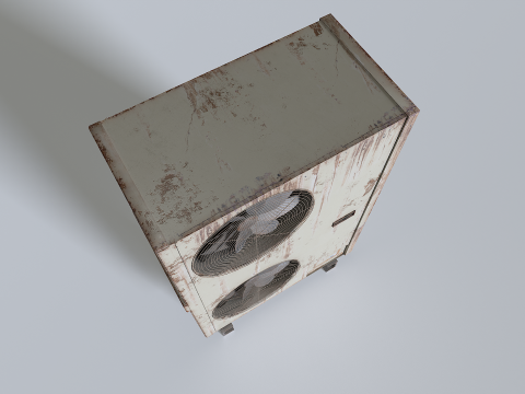 Rusty Rooftop AC hvac unit 2 Modèle 3D