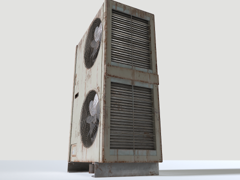 Rusty Rooftop AC hvac unit 2 Modèle 3D