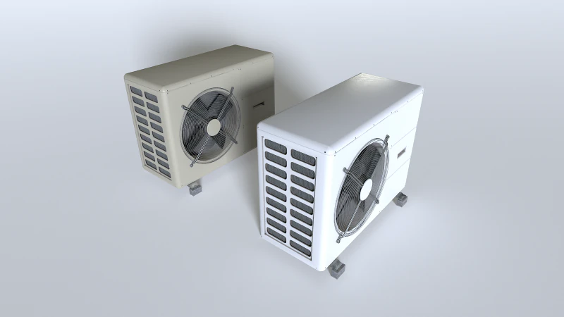 Rooftop AC hvac unit 3 3D Model .c4d .max .obj .3ds .fbx .stl .blend