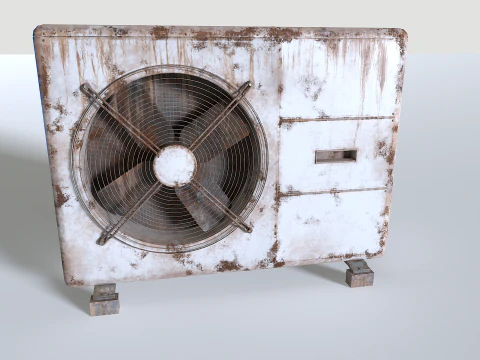 Rusty Rooftop AC hvac unit 3 3D Model