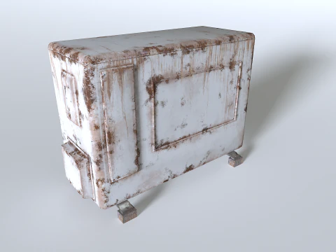 Rusty Rooftop AC hvac unit 3 3D Model