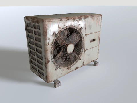 Rusty Rooftop AC hvac unit 3 3D Model