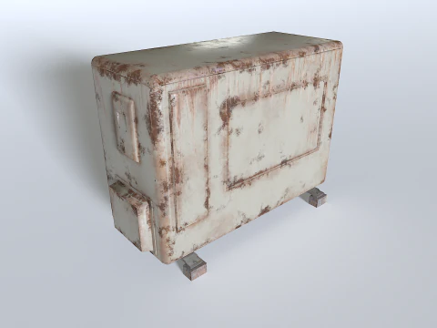 Rusty Rooftop AC hvac unit 3 3D Model