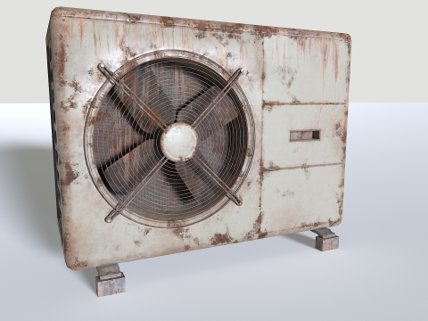 Rusty Rooftop AC hvac unit 3 Modelo 3D