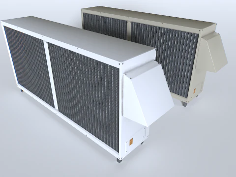 Rusty Rooftop AC hvac unit 4 3D Model