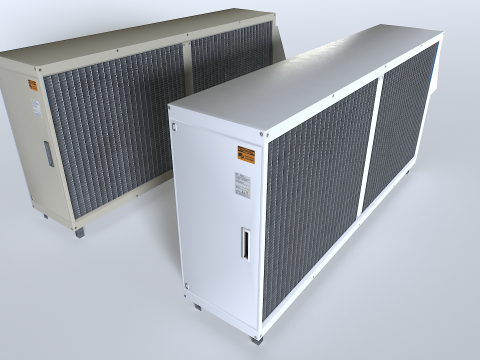 Rusty Rooftop AC hvac unit 4 Model 3D