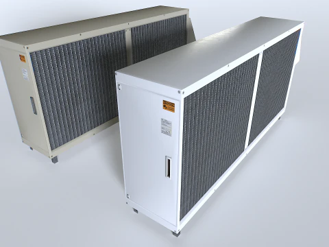 Rusty Rooftop AC hvac unit 4 3D Model