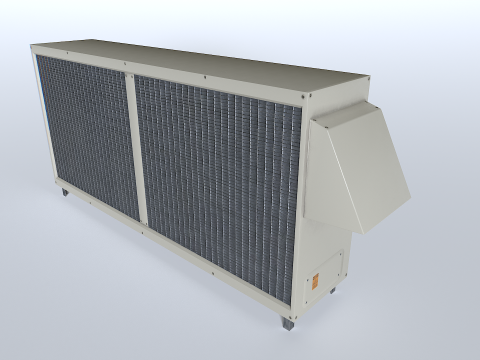 Rusty Rooftop AC hvac unit 4 Model 3D
