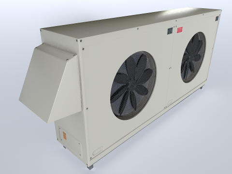 Rusty Rooftop AC hvac unit 4 Model 3D