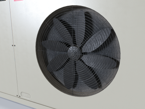Rusty Rooftop AC hvac unit 4 Model 3D