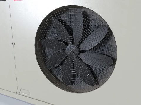 Rusty Rooftop AC hvac unit 4 3D Model