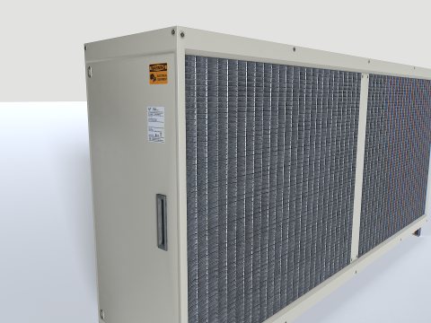 Rusty Rooftop AC hvac unit 4 Model 3D