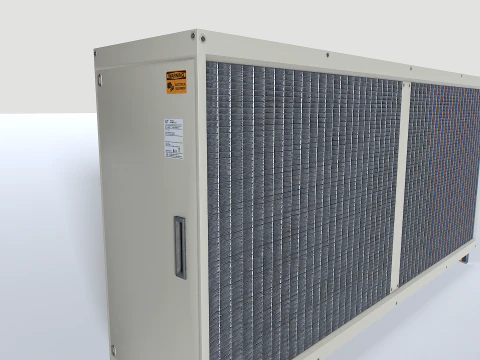 Rusty Rooftop AC hvac unit 4 3D Model