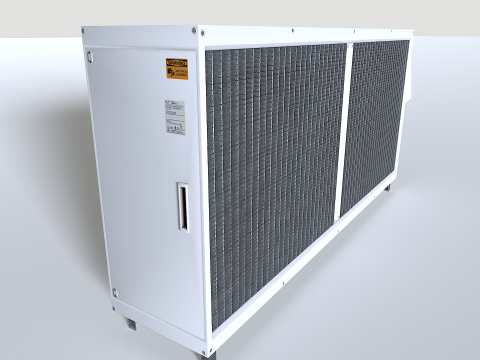 Rusty Rooftop AC hvac unit 4 Model 3D