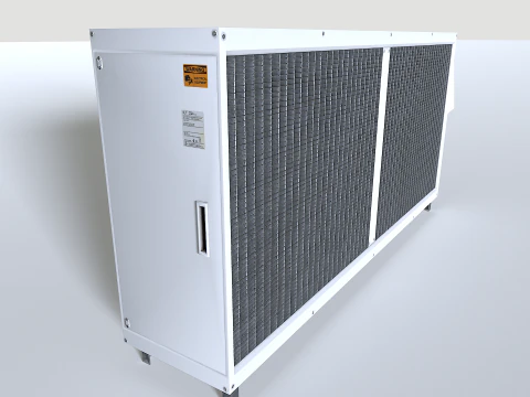 Rusty Rooftop AC hvac unit 4 3D Model