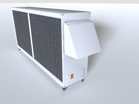 Rusty Rooftop AC hvac unit 4 Model 3D