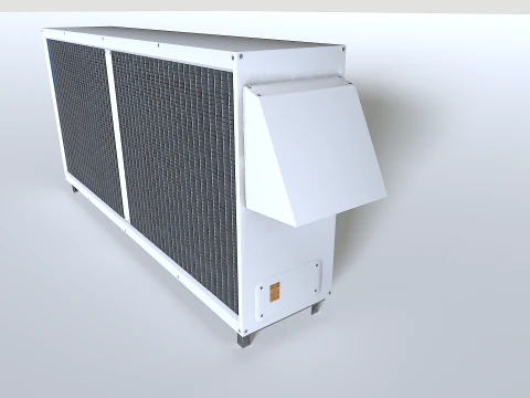 Rusty Rooftop AC hvac unit 4 3D Model