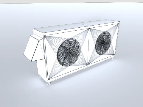 Rusty Rooftop AC hvac unit 4 3D Model