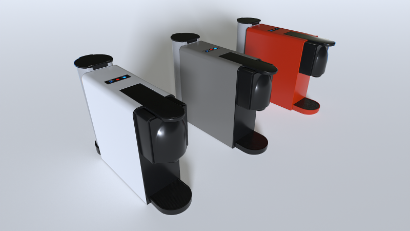 Coffee Machine set 1 3D-Modell .c4d .max .obj .3ds .fbx .stl .blend