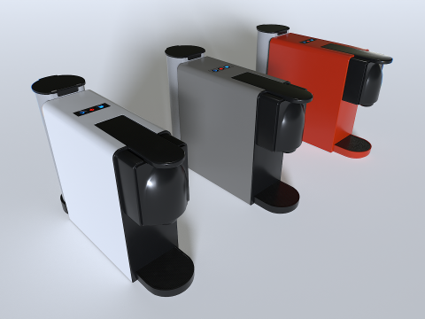 Coffee Machine set 1 3D 모델
