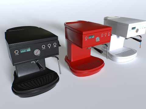 Coffee Machine set 2 3D 모델